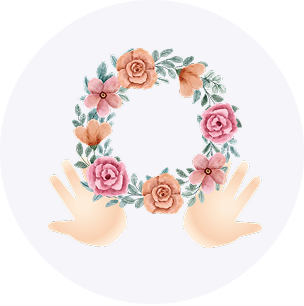 メッセージに含まれる花言葉からつくられた特別な花束を、メッセージカードとともに予約者様へお渡し。