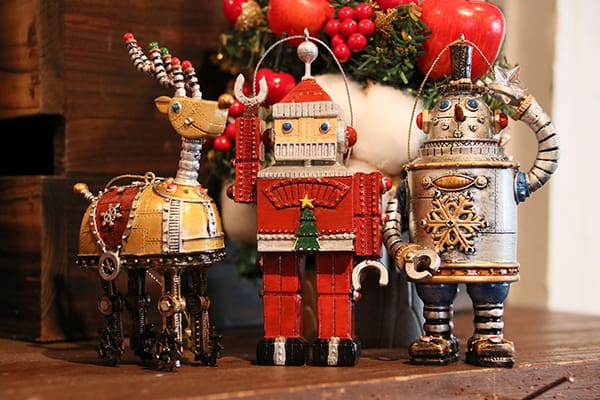クリスマストイズの「クリスマスロボットデスクオーナメント(樹脂製)」