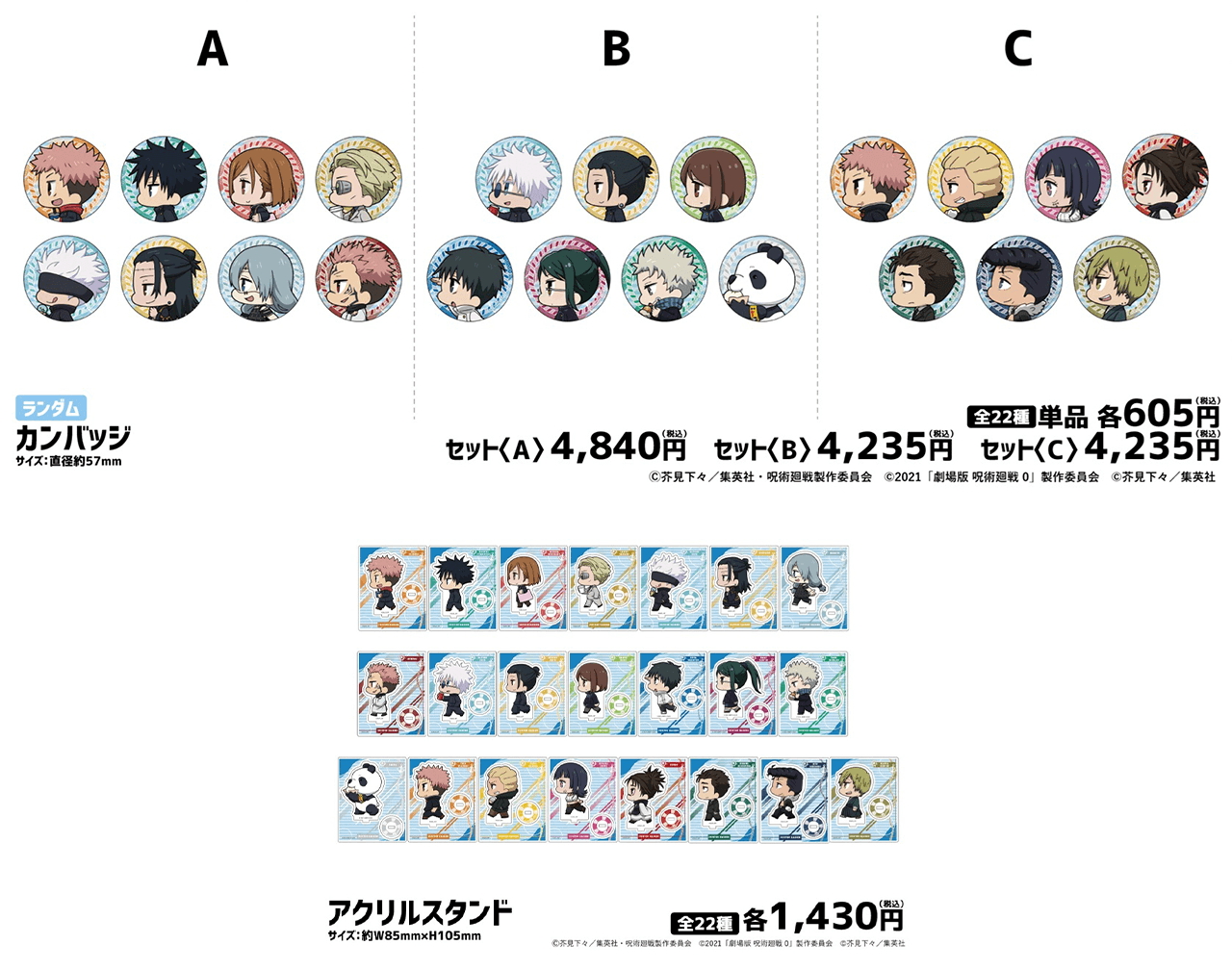 アニメ『呪術廻戦』5周年in横浜マリンタワー グッズイメージ