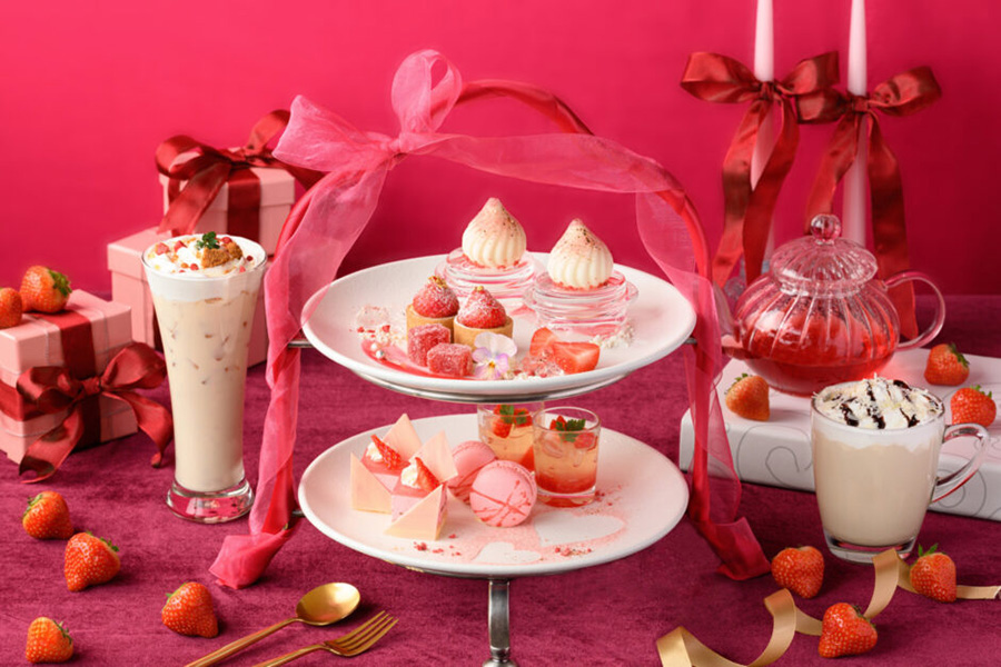 アニヴェルセルカフェ みなとみらい横浜「ストロベリーアフタヌーンティー」